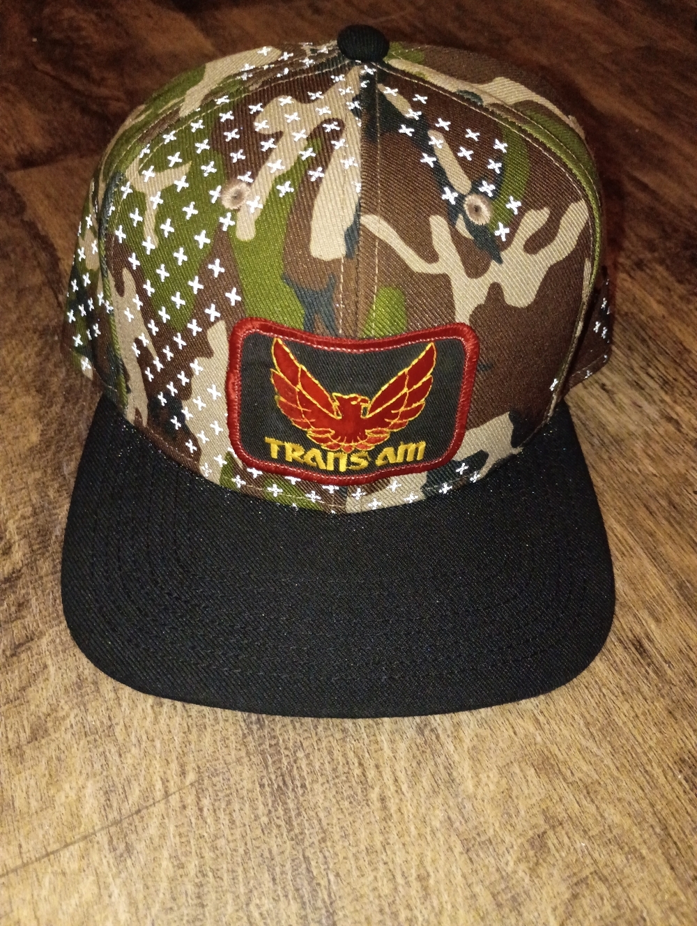 Nike SB Camo Rare Trans Am Patch Snapback Hat in Black and Green